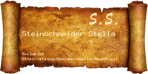 Steinschneider Stella névjegykártya